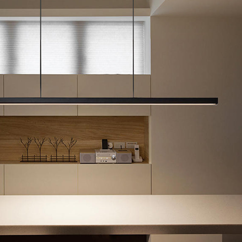 Arisha Minimalista lineal Metal/Madera Lámparas Colgantes Negra/Blanca