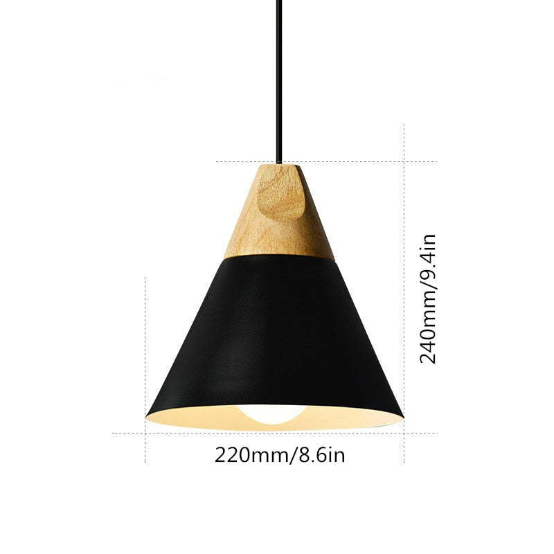 Valentina Moderna Madera/Metal Lámpara Colgante