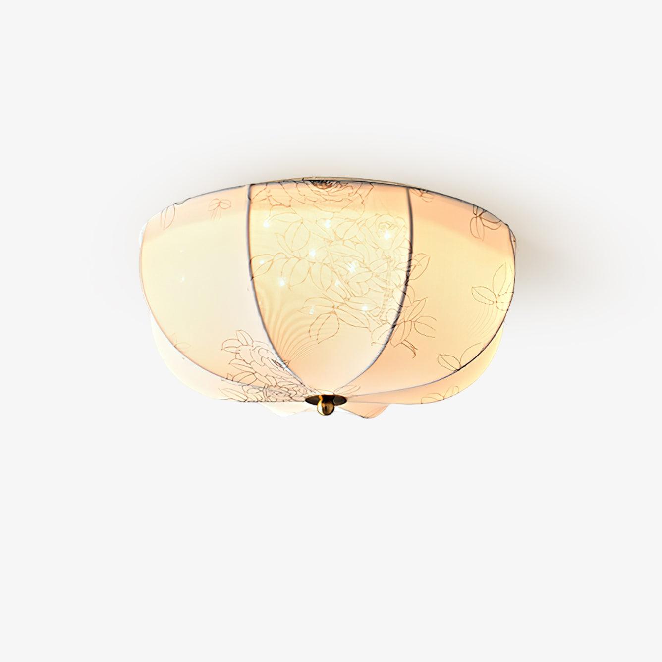 Ritta Retro Globo Metal Tela LED Plafón Lámpara de Techo Comedor Dormitorio