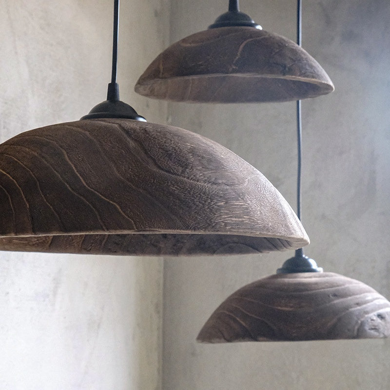 Silva Moderno LED Lámpara colgante Marrón Madera Salón/Dormitorio