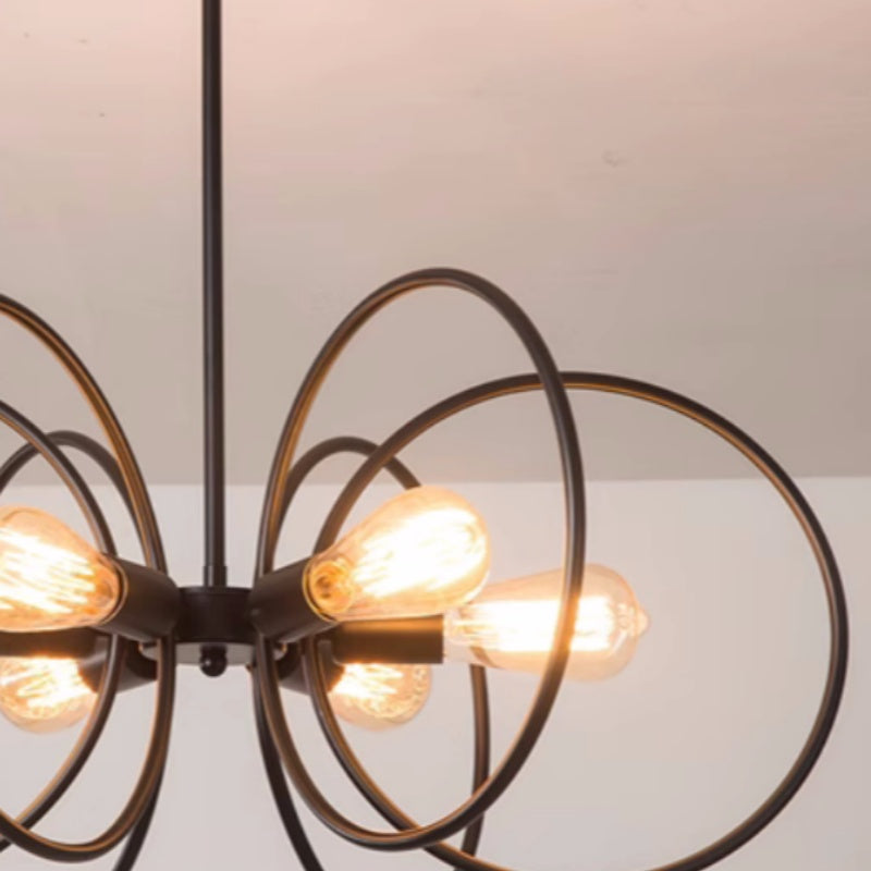 Silva Industrial LED Lámparas de Araña Negro Metal Salón/Dormitorio