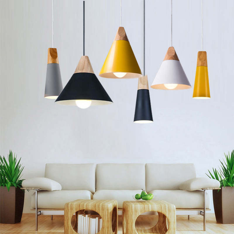 Valentina Moderna Madera/Metal Lámpara Colgante