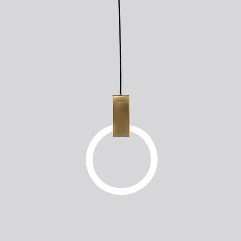Arisha Moderna Globo/Anillo Metal/Vidrio Lámpara Colgante Ora