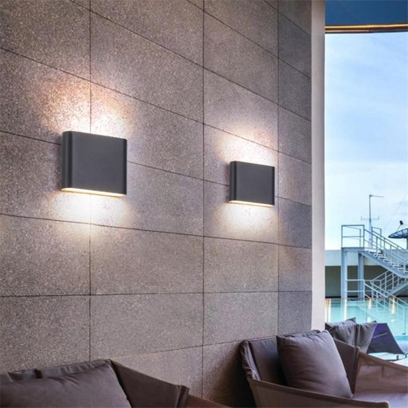 Orr Moderna LED Rectangular Metal/Acrílico Aplique de Pared Blanca/Negra