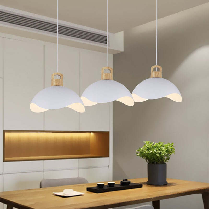 Valentina Decorativa Metal Minimalista Lámpara Colgante Madera