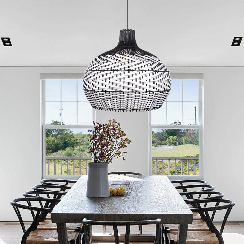Ritta Moderno LED Lámpara Colgante Ratán Comedor/Salón