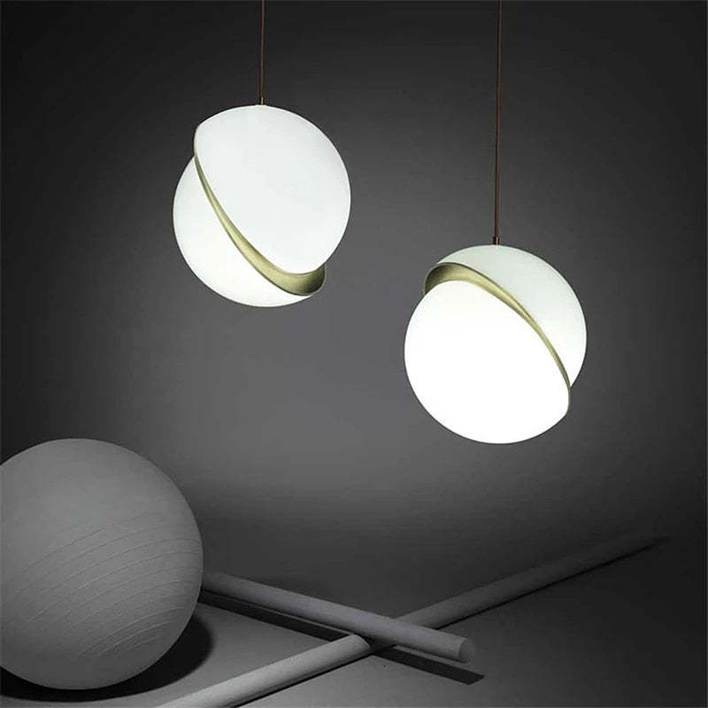 Arisha Moderna Bola LED Metal/Acrylic Lámpara Colgante Blanca