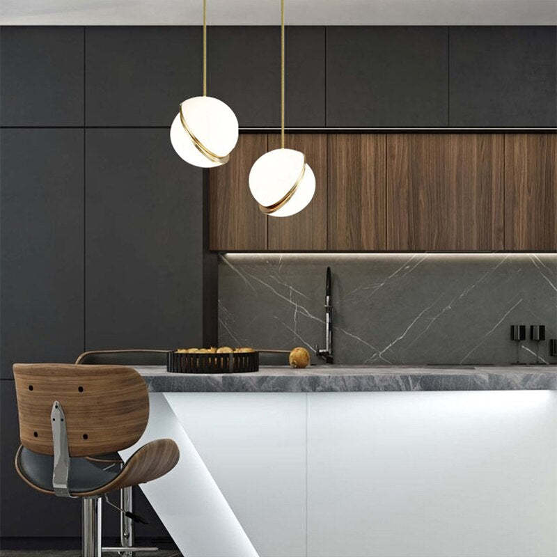 Arisha Moderna Bola LED Metal/Acrylic Lámpara Colgante Blanca
