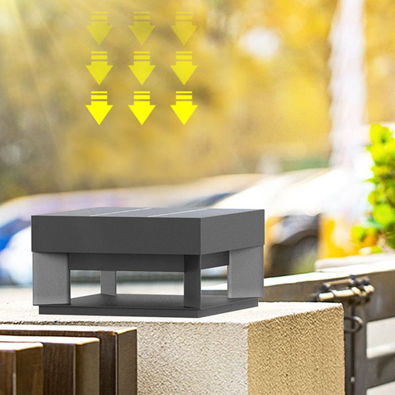 Ray Moderna Lámpara Exterior LED Cuadrada Metal Jardín