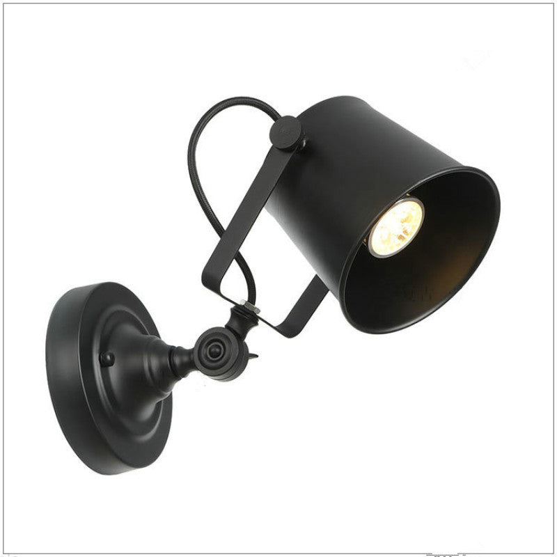 Epoch Intrustrial Barril Metal LED Aplique de Pared Negra/Óxida