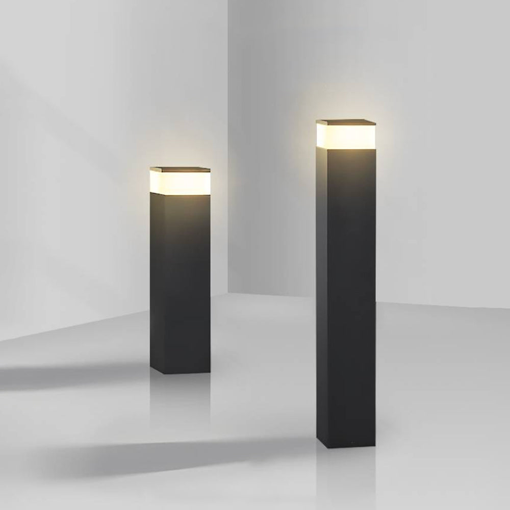 Ray Moderno Rectangular Metal Lámpara De Pie Exterior
