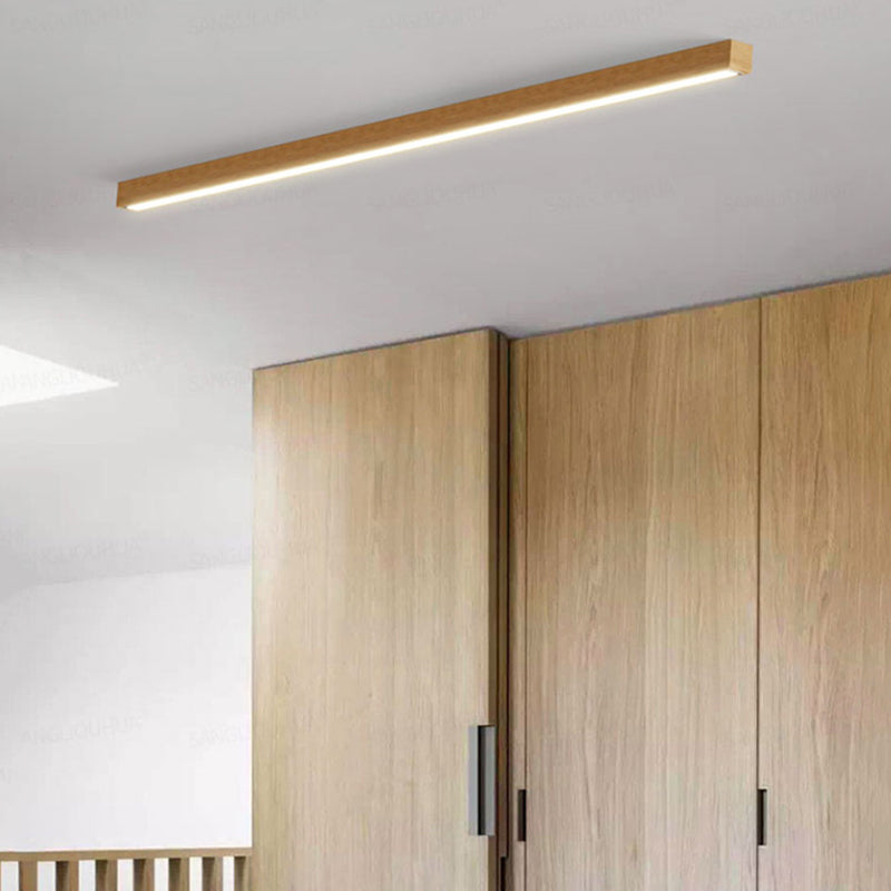 Edge Moderna Lineal Madera/Acrílico Lámpara de Techo Madera