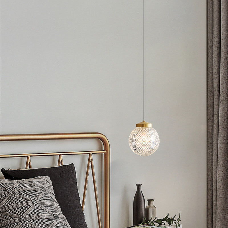 Modern Minimalista Arte Deco Esfera Metal Lámpara Colgante Oro