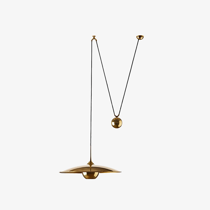 Arisha Minimalista Lineal Metal Lámpara Colgante Dorada