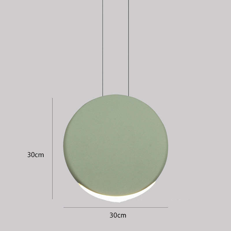 Arisha Minimalista Orbicular Metal Lámpara Colgante Blanca