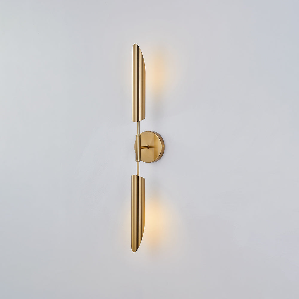 Arisha Posmoderno Doble Foco Metal Aplique de Pared Dorado