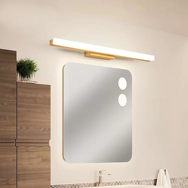 Arisha Minimalista Lineal Madera Aplique de Pared Madera/Nogal