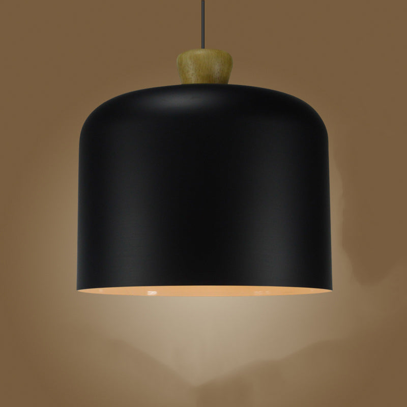 Valentina Minimalistas Industriales Lámpara Colgante Negro Metal Dormitorio