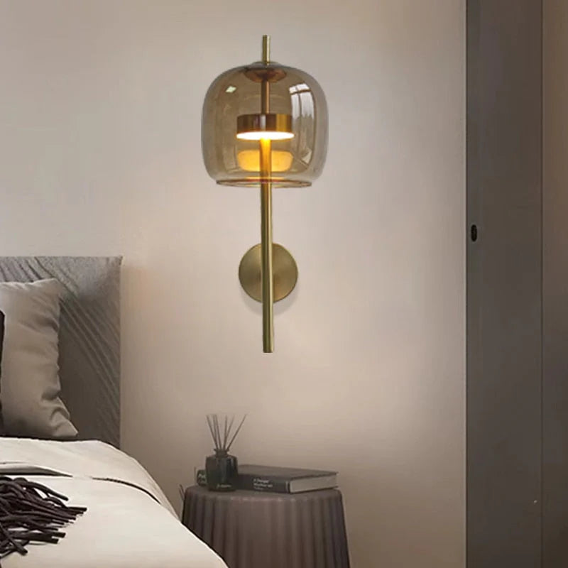 Arisha Moderno Interior Aplique Metal Vidrio Dormitorio