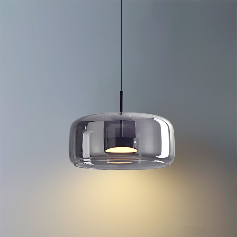 Valentina Moderna Minimalsita Metal Lámpara Colgante Transparente/Ámbar/Gris Ahumado