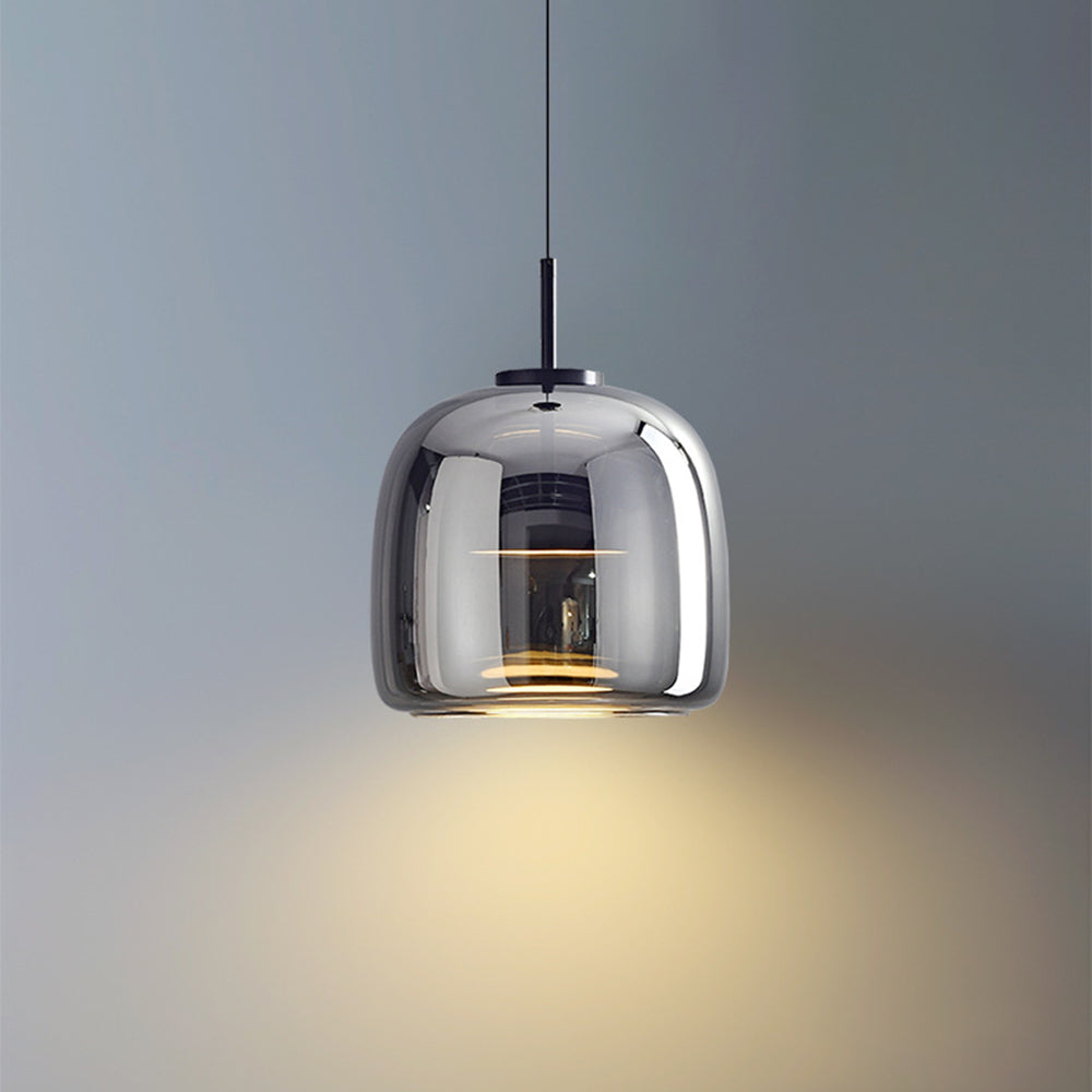 Valentina Moderna Minimalsita Metal Lámpara Colgante Transparente/Ámbar/Gris Ahumado