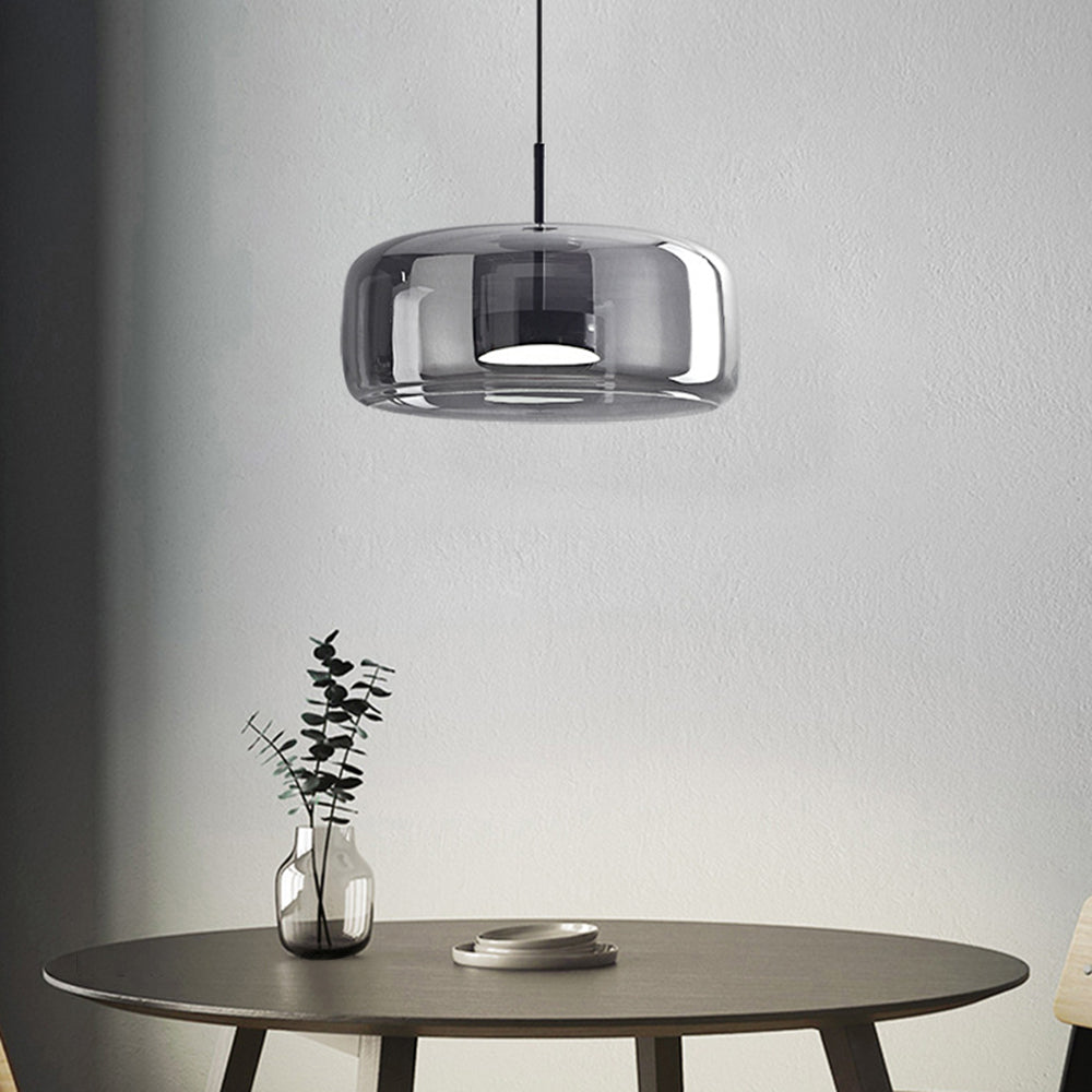 Valentina Moderna Minimalsita Metal Lámpara Colgante Transparente/Ámbar/Gris Ahumado