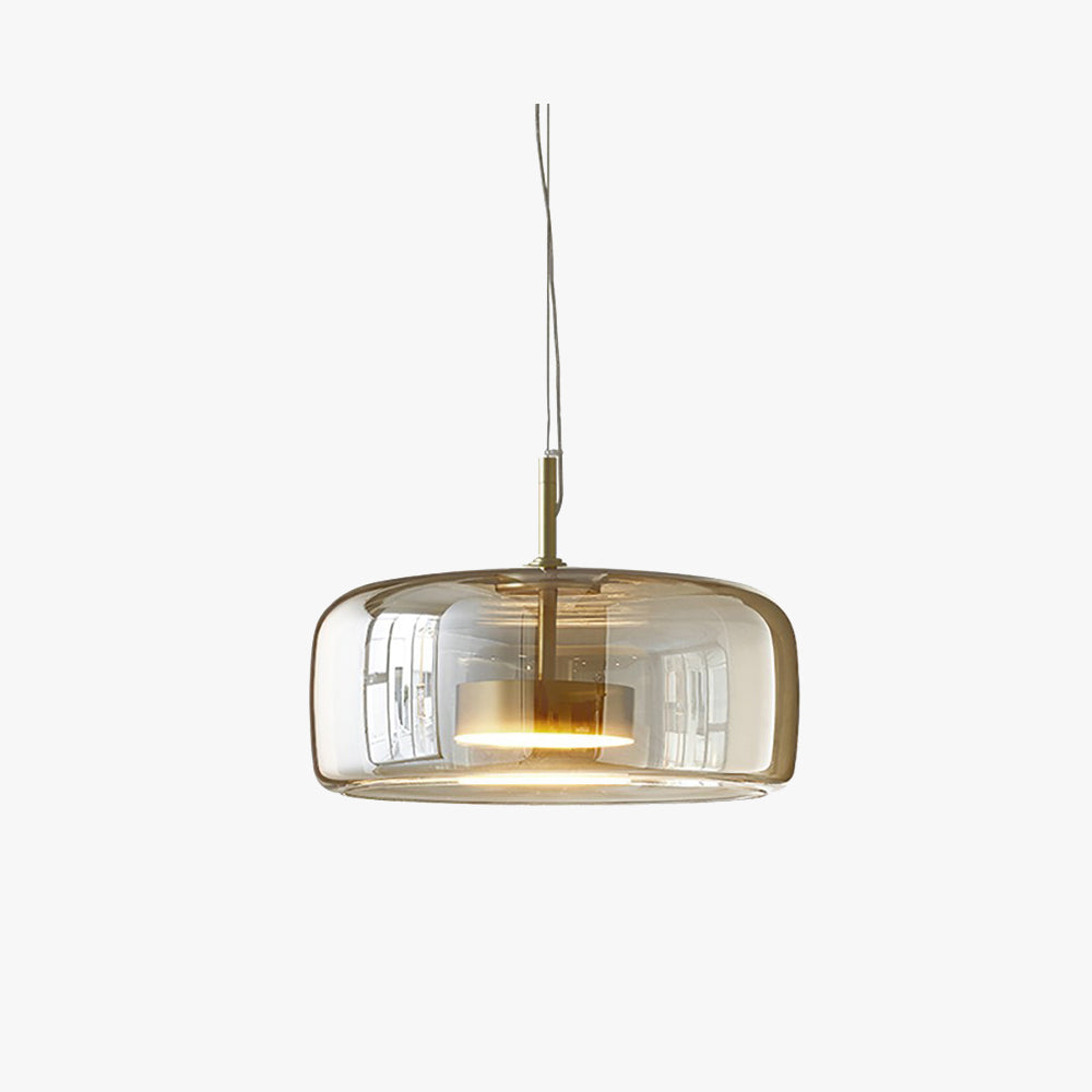 Valentina Moderna Minimalsita Metal Lámpara Colgante Transparente/Ámbar/Gris Ahumado