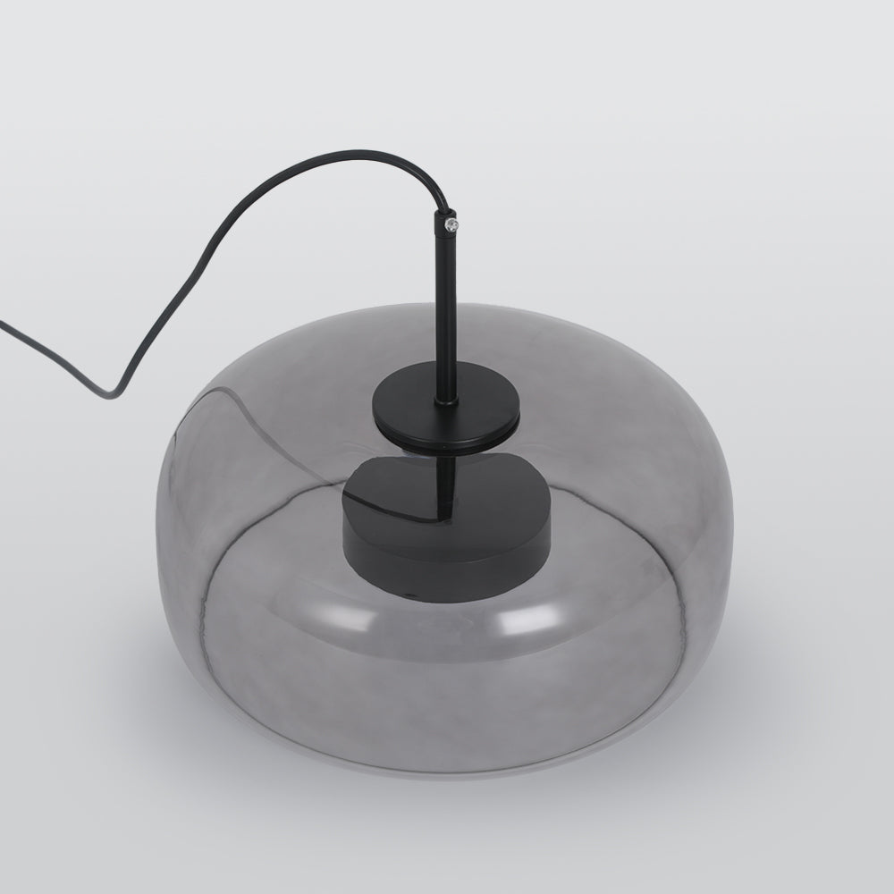 Valentina Moderna Minimalsita Metal Lámpara Colgante Transparente/Ámbar/Gris Ahumado