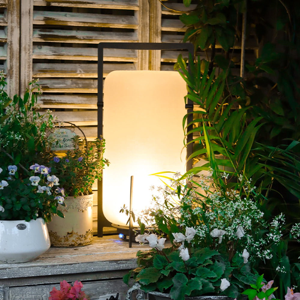 Ray Lámpara Exterior Minimalista Cilíndrica Vidrio Acrílico