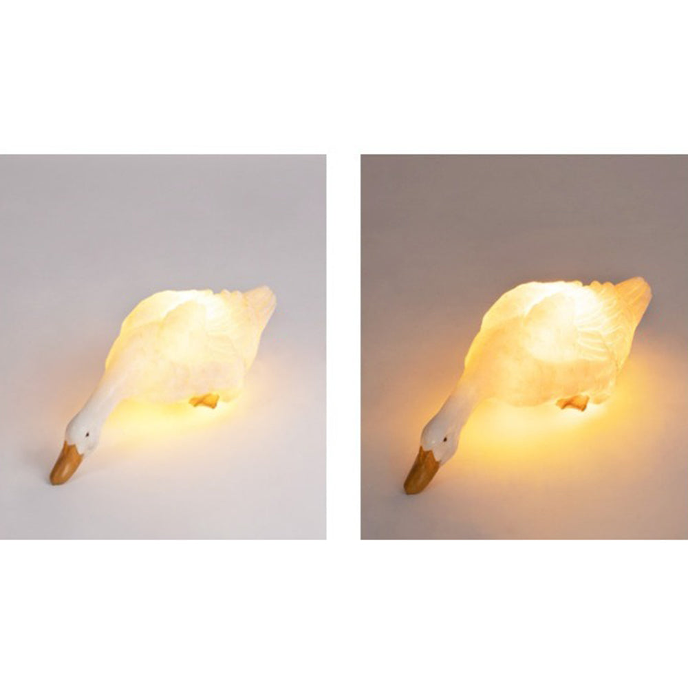 Ray Moderna Decorativa Ganso Resina Solar Lámpara Exterior