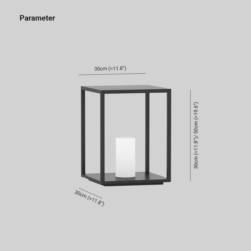 Ray Lámpara Exterior Minimalista Rectangular Metal Jardín
