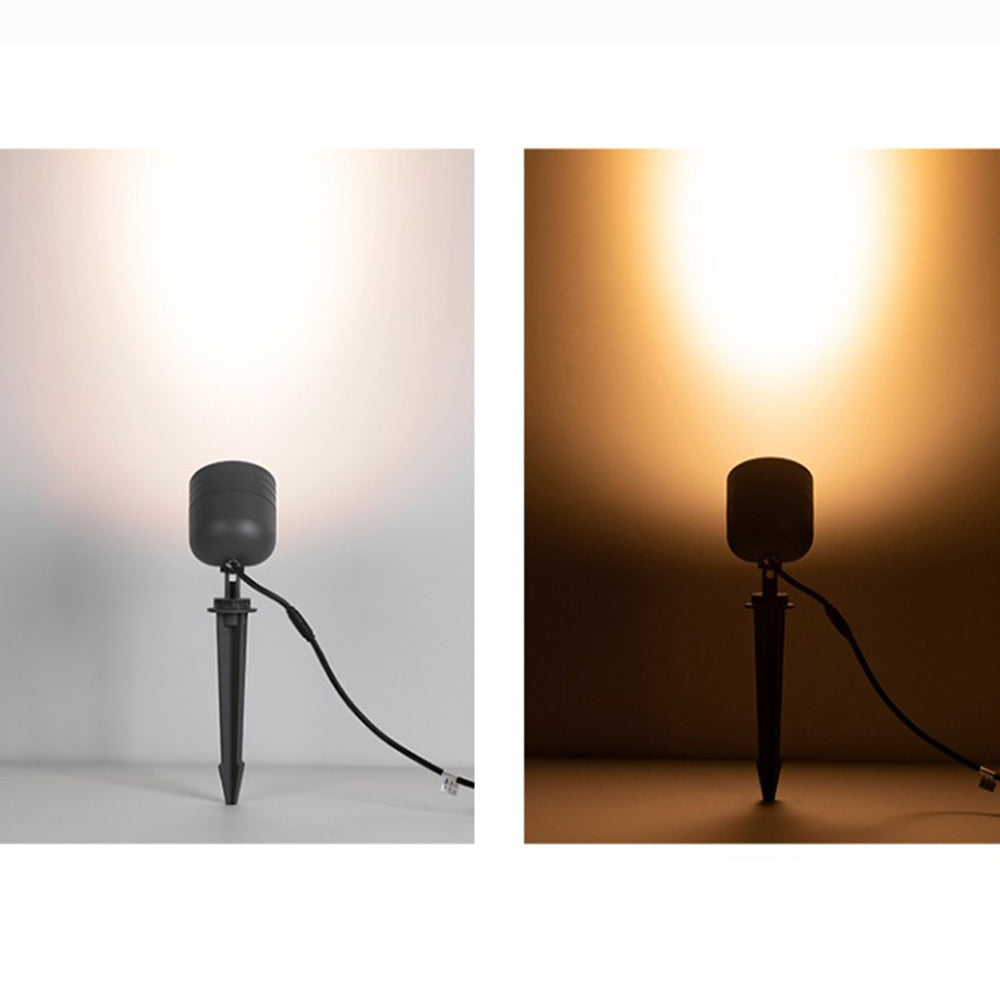 Ray Minimalista Cilíndrica Metal Vidrio Solar Foco Exterior