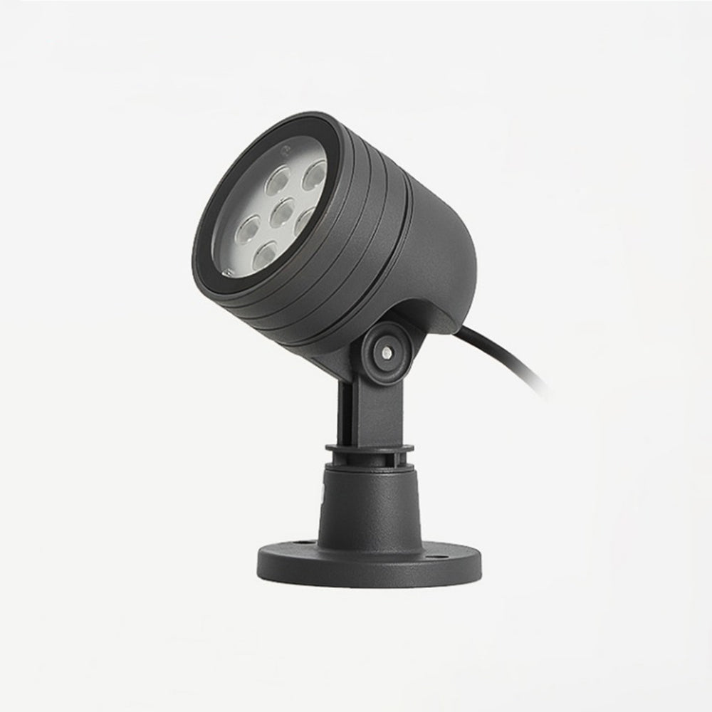 Ray Minimalista Cilíndrica Metal Vidrio Solar Foco Exterior