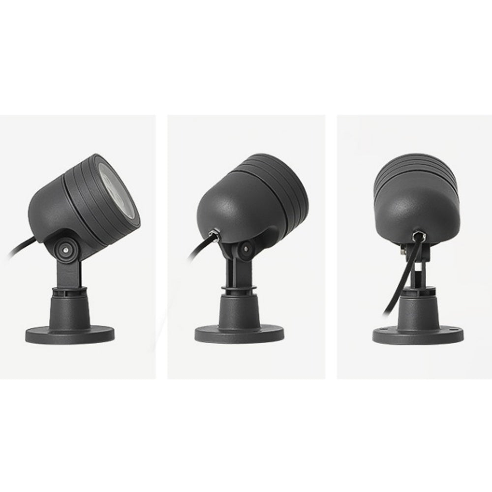 Ray Minimalista Cilíndrica Metal Vidrio Solar Foco Exterior
