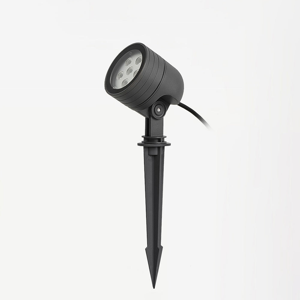 Ray Minimalista Cilíndrica Metal Vidrio Solar Foco Exterior