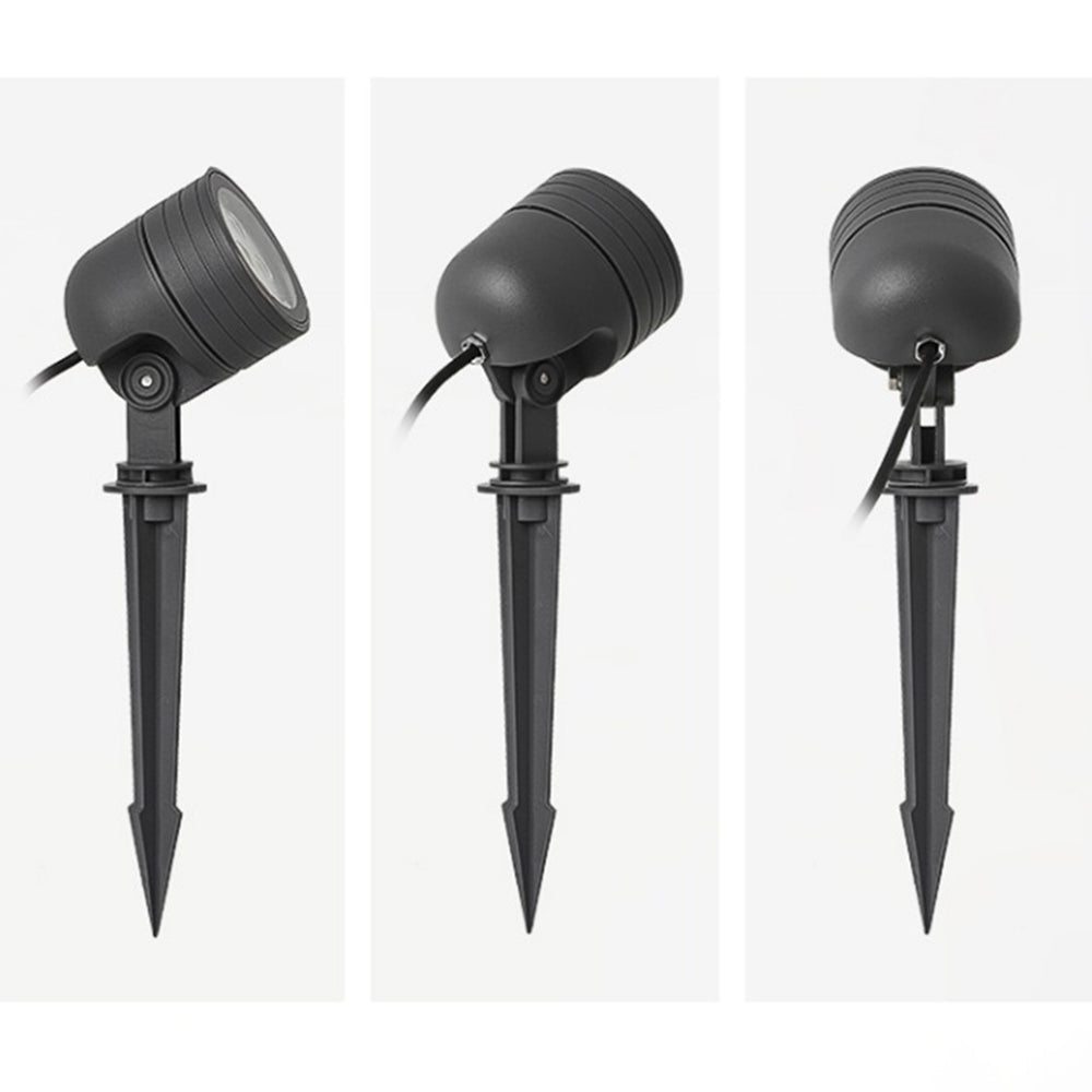 Ray Minimalista Cilíndrica Metal Vidrio Solar Foco Exterior