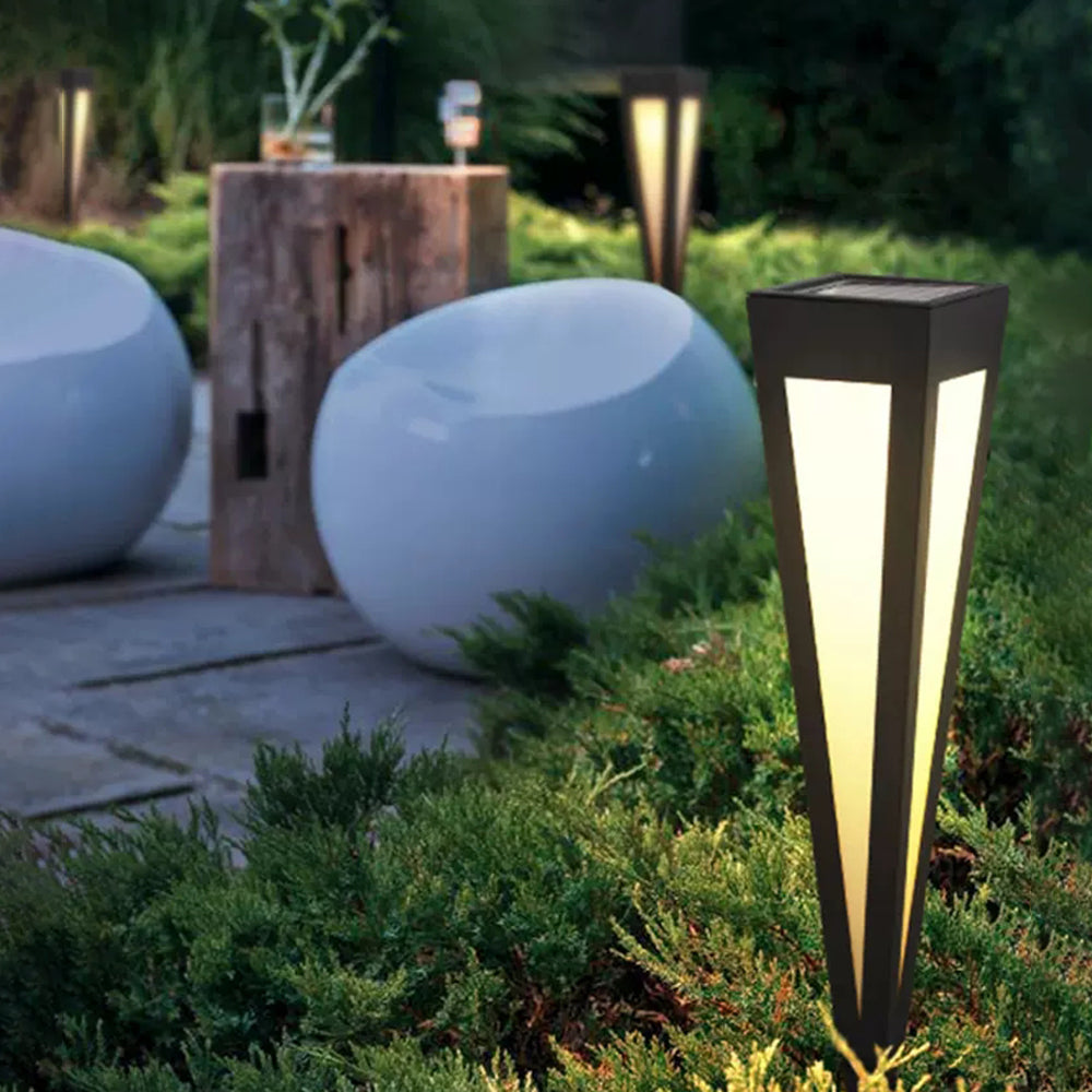 Ray Moderna Triángulo Solar Metal Acrílico Lámpara Exterior