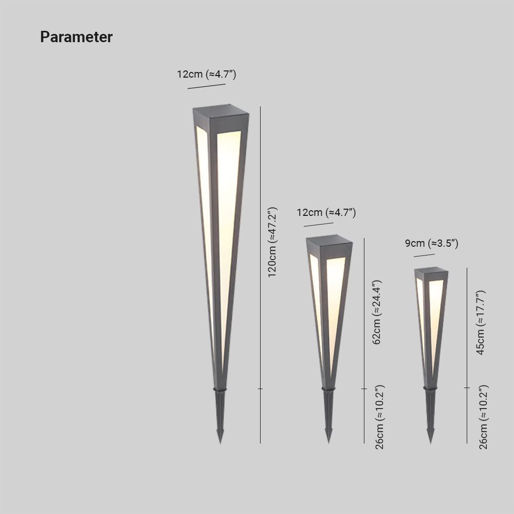 Ray Moderna Triángulo Solar Metal Acrílico Lámpara Exterior