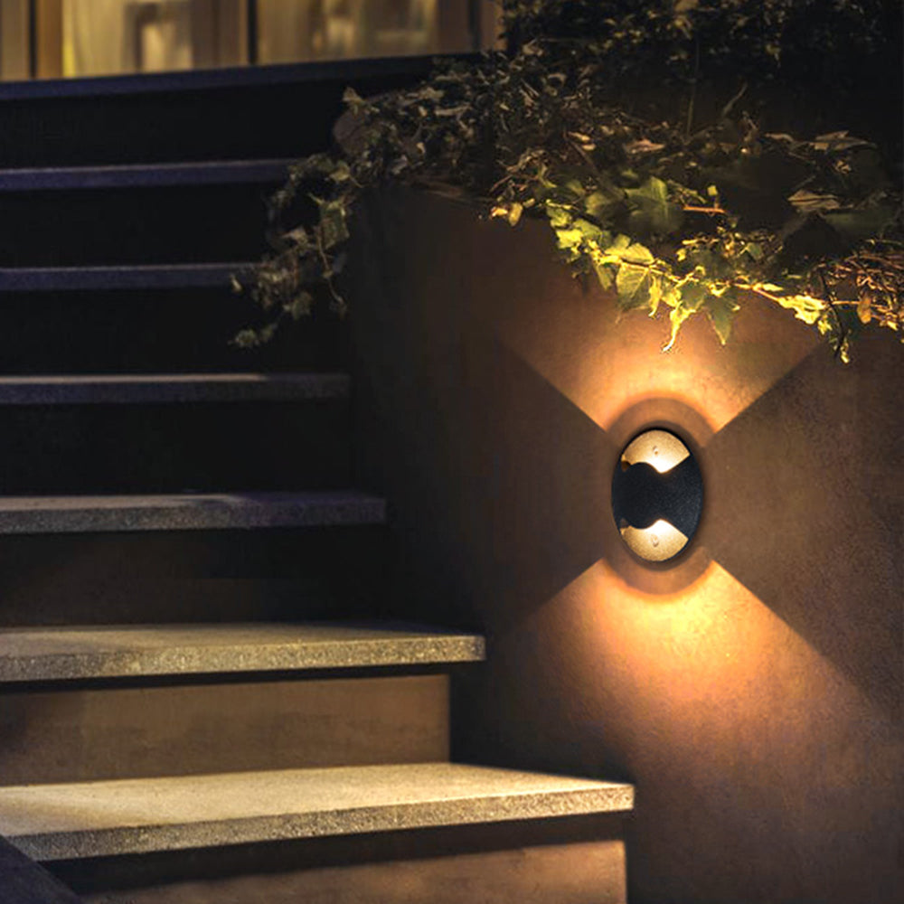 Ray Lámpara Exterior Moderno Cilíndrico Metal Jardín