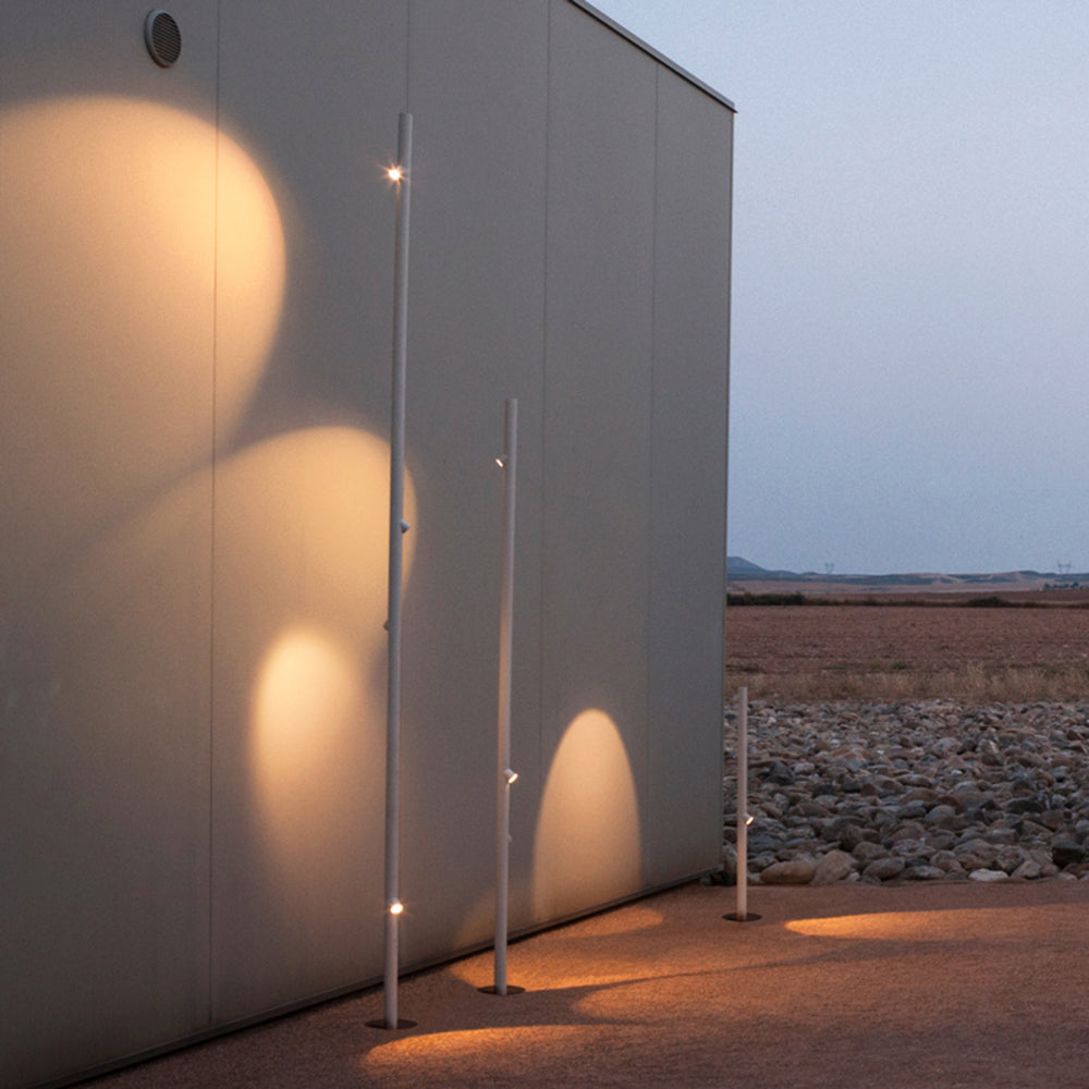 Ray Minimalista Lineal Metal Lampara De Pie Exterior