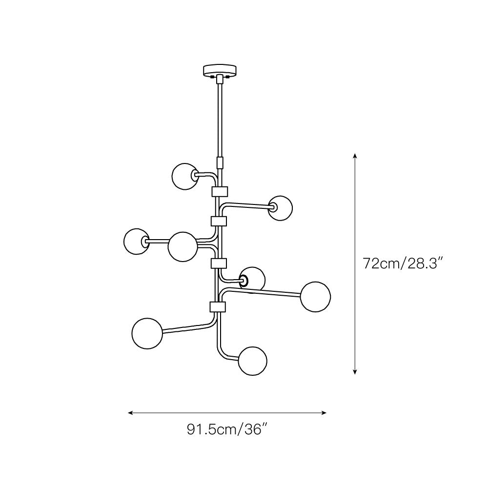 Aballs Elegance Unique Glass Chandelier - Lamp Copper