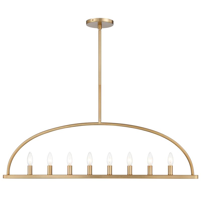 Abbott Linear Minimalist Metal Chandelier - Lamp Copper