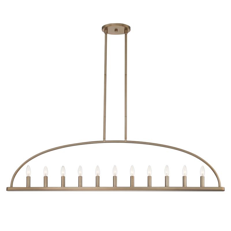 Abbott Linear Minimalist Metal Chandelier - Lamp Copper