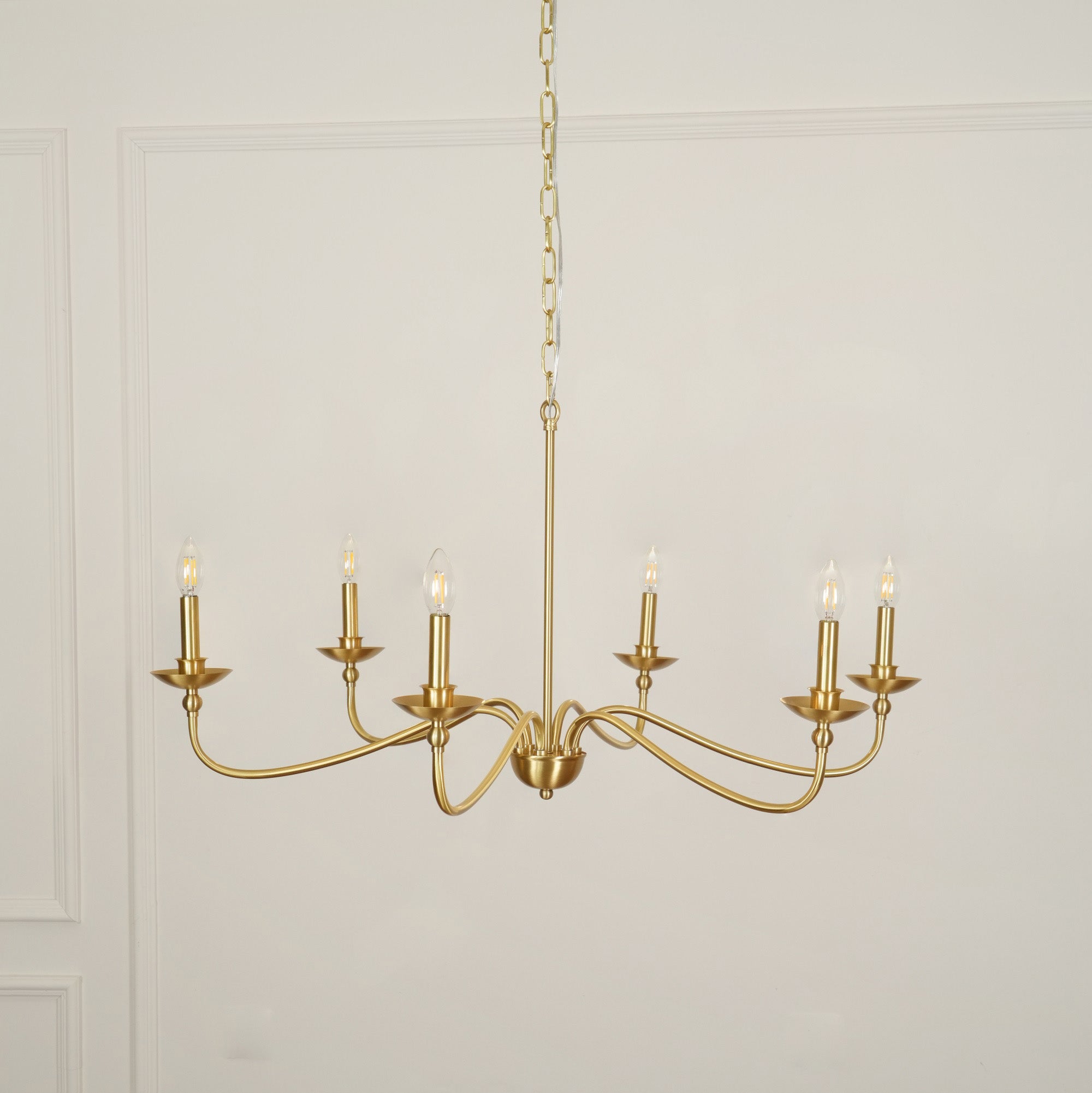 Alshaarae Vintage Industrial Brass Metal Chandelier - Lamp Copper
