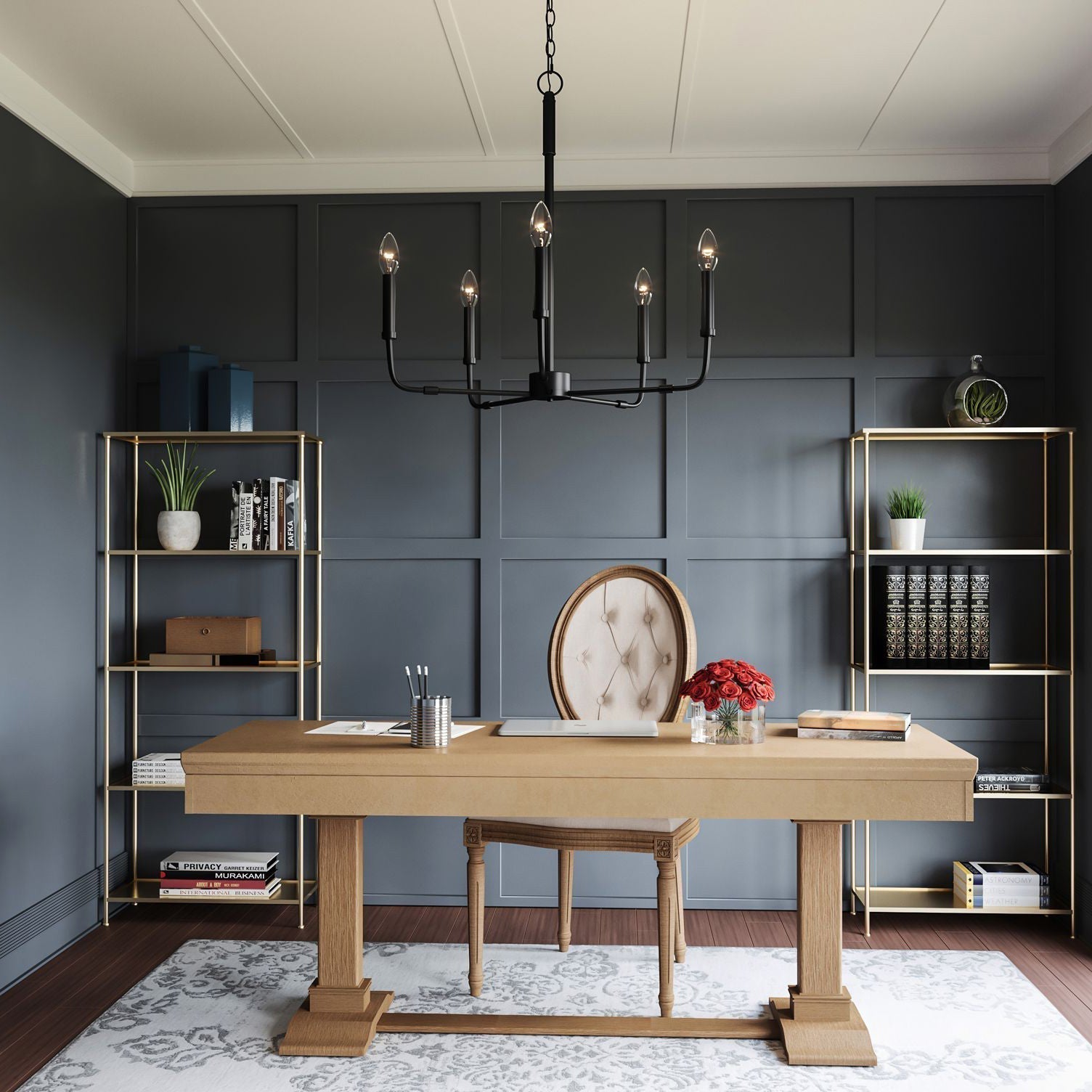 Abner Industrial Modern Brass Chandelier - Lamp Copper