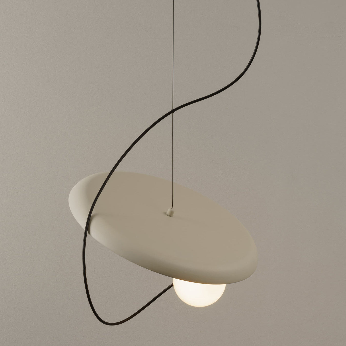 Acoustic Modern Disc Glass Pendant Lamp - Lamp Copper