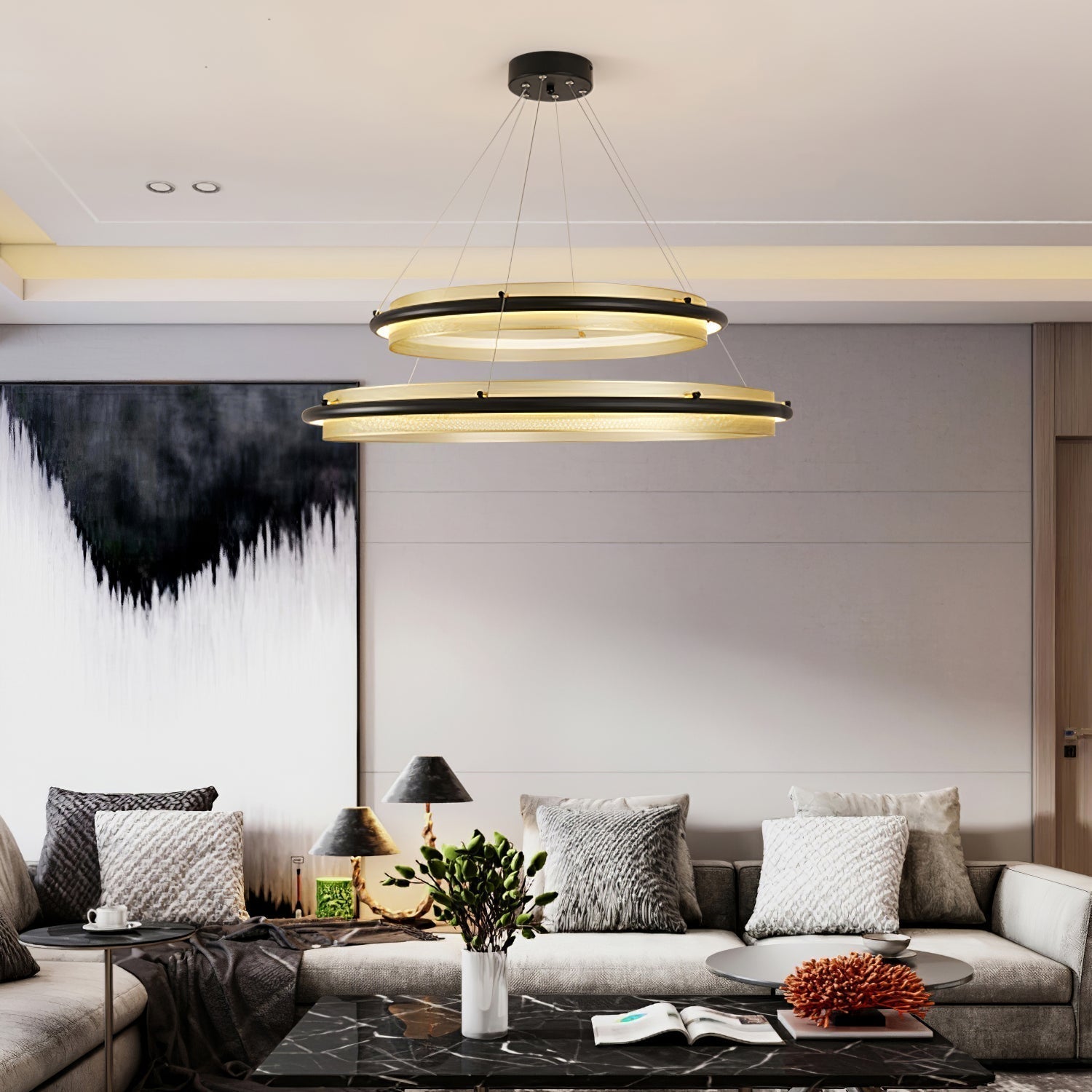 Acrylic LED Round Chandelier - Letslighting