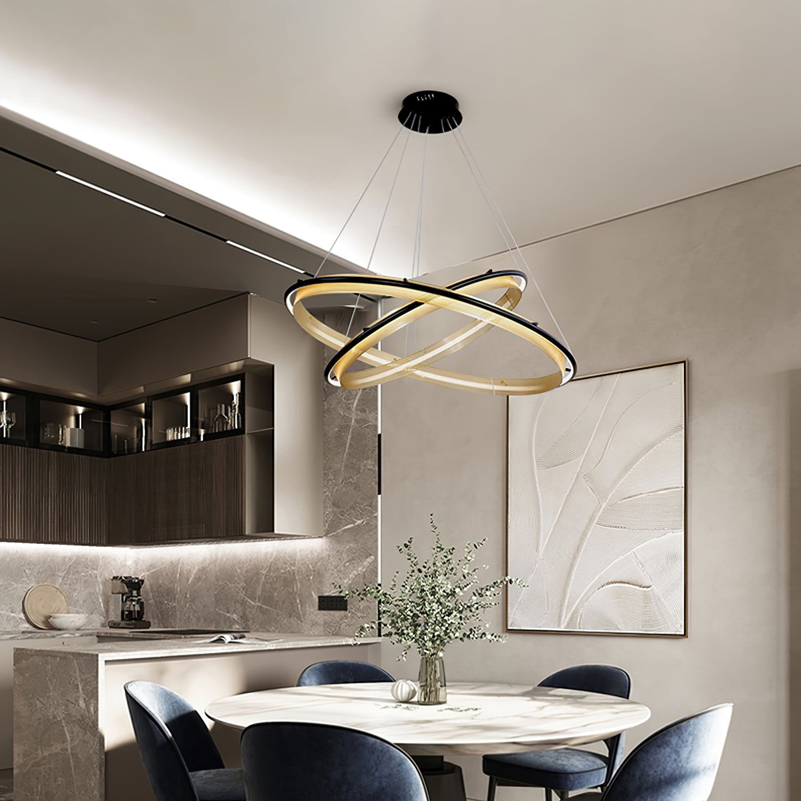 Acrylic LED Round Chandelier - Letslighting