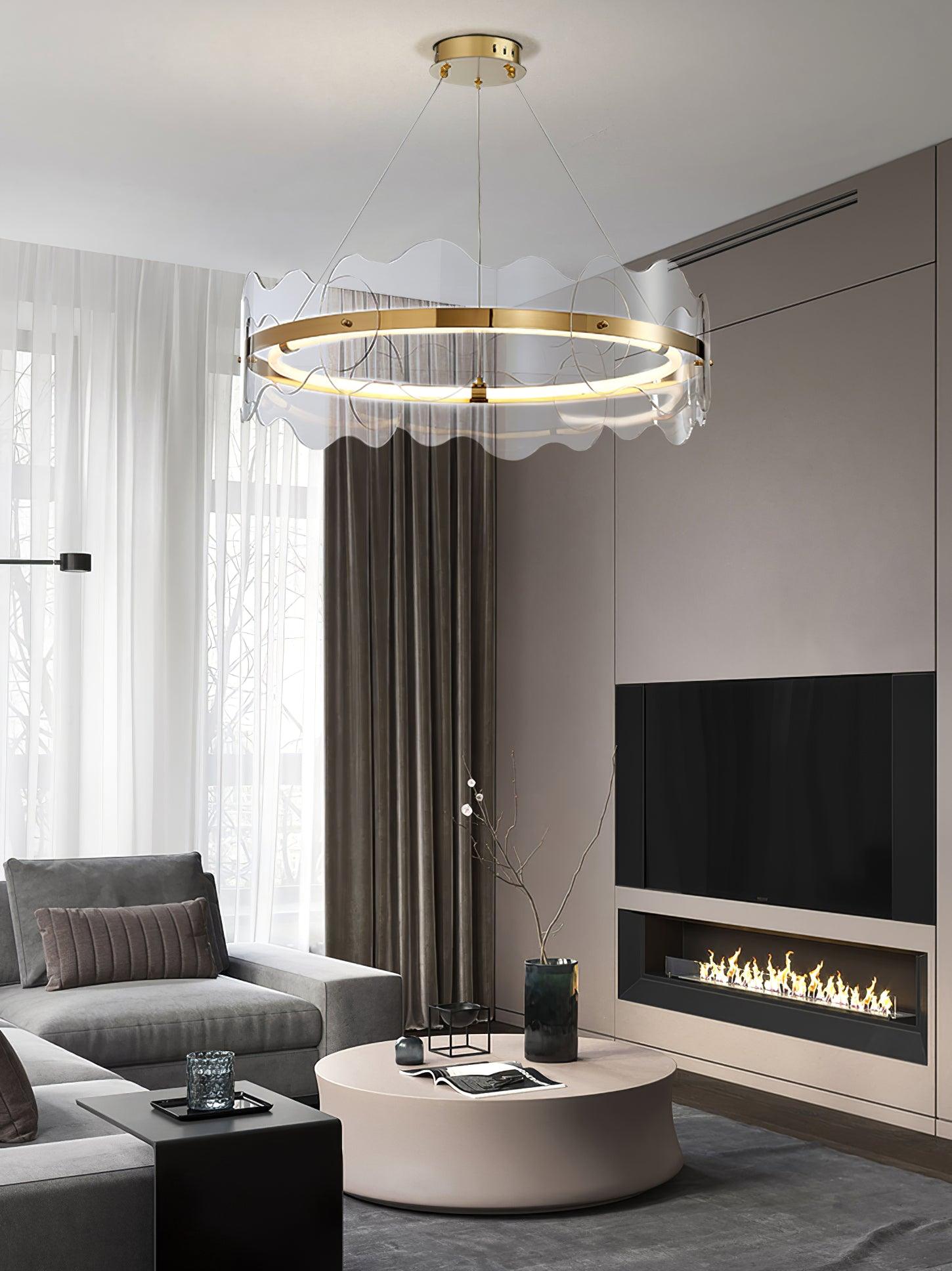 Acrylic Wave Chandelier - Letslighting