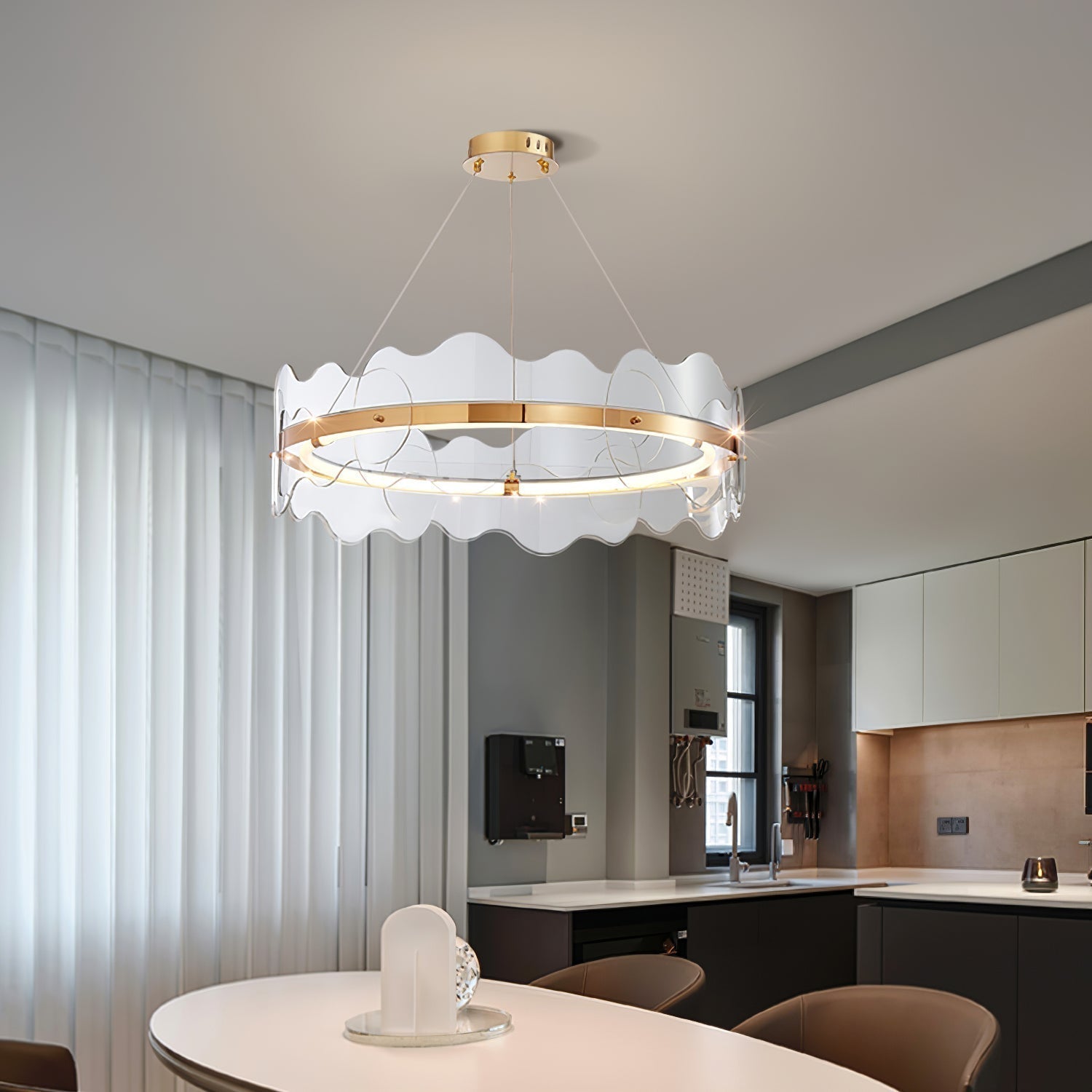 Acrylic Wave Chandelier - Letslighting